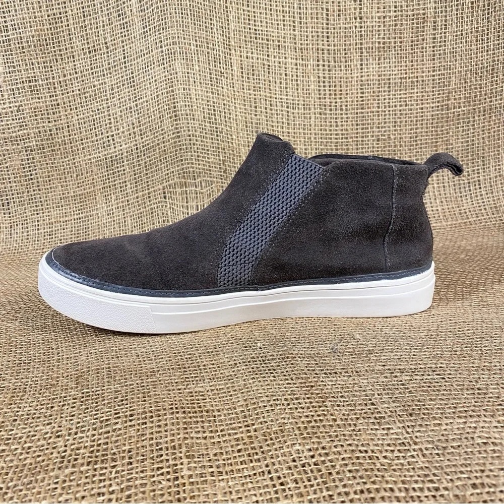 Toms boot sneakers Hi Top Suede Gray Pull On size 9.5 - Picture 5 of 10